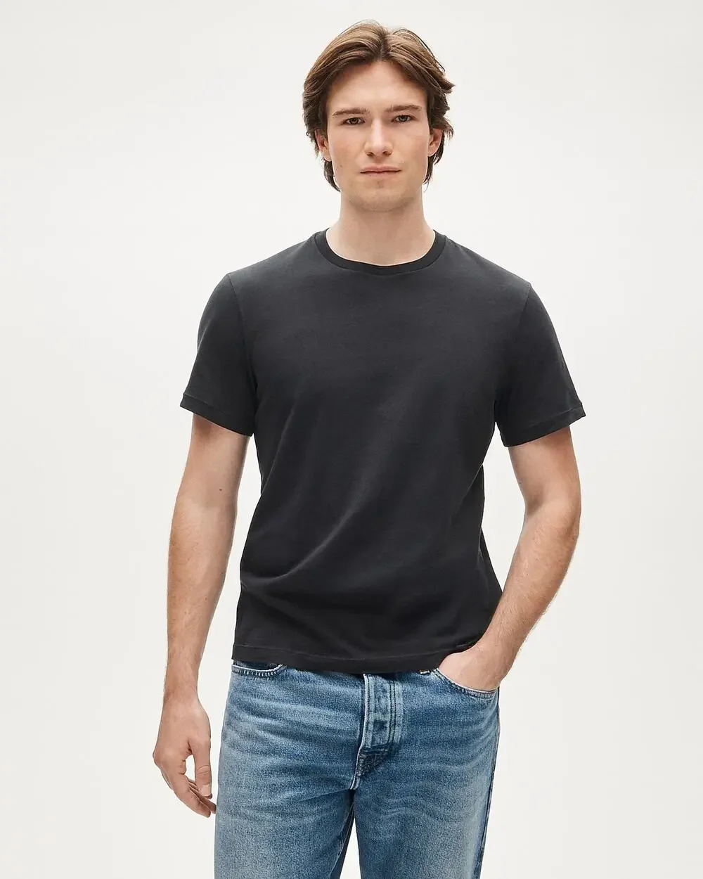 J.Crew Casual Broken in Everyday T-shirt Black Cotton L